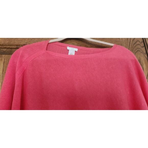 J Jill Women's Knit Linen, Cotton, Rayon Pullover Shawl One Size S-L Pink - Picture 3 of 6